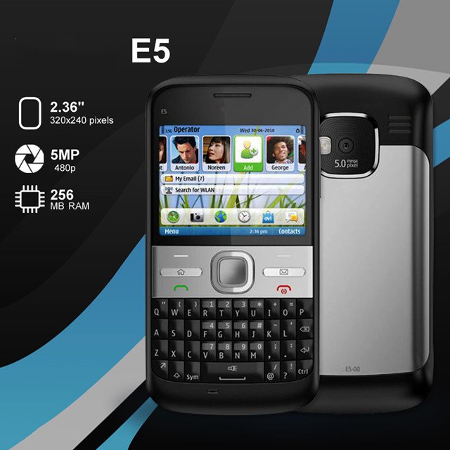 Cheap QWERTY Full Keyboard WIFI Original Bar Classic Unlocked Mobile Cell Phone E5 For Nokia By Post